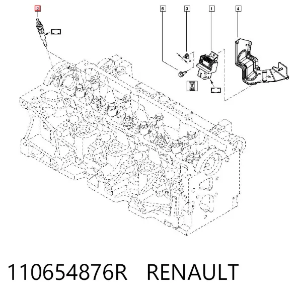 Bujía de precalentamiento 110654876R Renault (RVI)