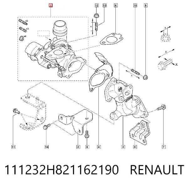 Turbocompresor 111232H821162190 Renault (RVI)