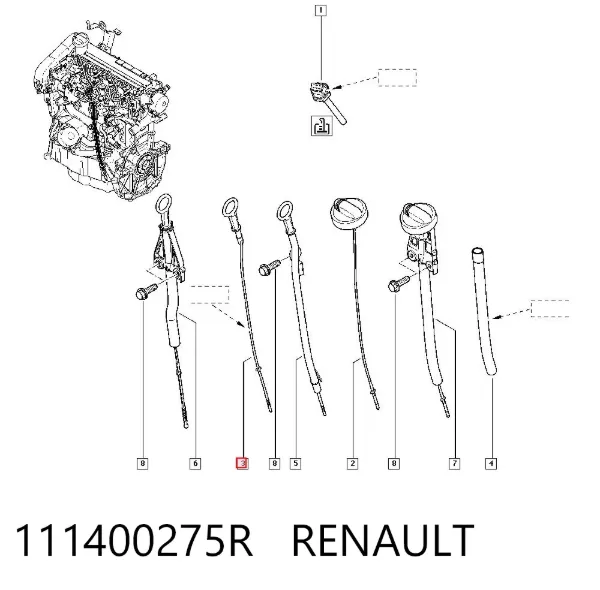 Varilla de aceite 111400275R Renault (RVI)
