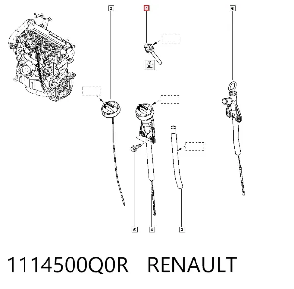 Sensor de nivel de aceite 1114500Q0R Renault (RVI)