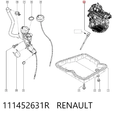 Sensor de nivel de aceite del motor RENAULT 111452631R
