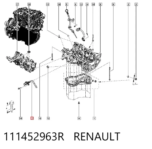 Sensor de nivel de aceite 111452963R Renault (RVI)