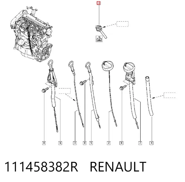 Varilla de aceite 111458382R Renault (RVI)