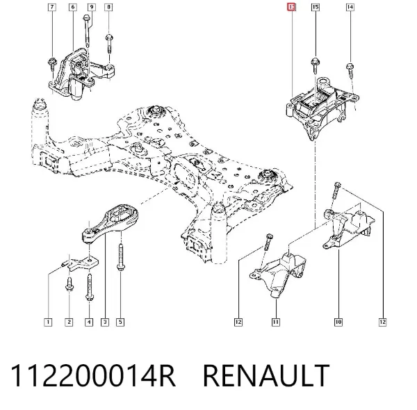 Soporte izquierdo del motor 112200014R Renault (RVI)