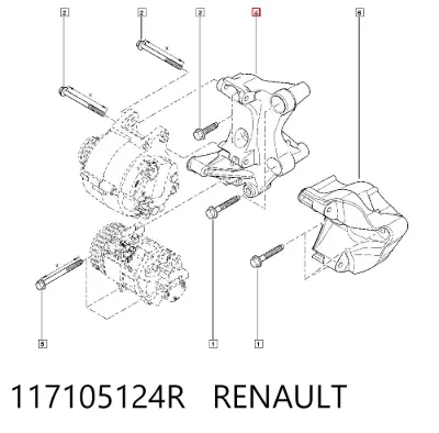 Soporte del alternador RENAULT 117105124R