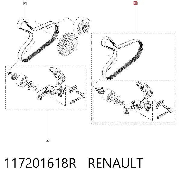 Correa de transmisión 117201618R Renault (RVI)