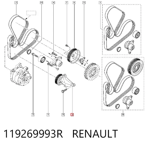 Polea correa distribución Renault Master III