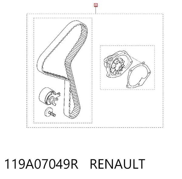 Kit de distribución 119A07049R Renault (RVI)