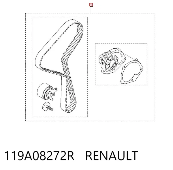 Kit de distribución 119A08272R Renault (RVI)