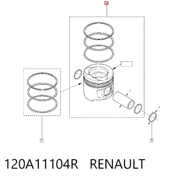 Pistón 120A11104R Renault (RVI)