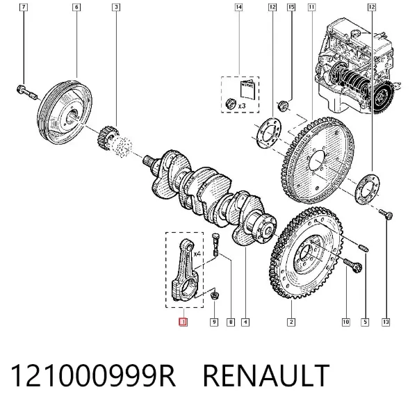 Biela 121000999R Renault (RVI)