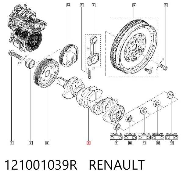 Biela 121001039R Renault (RVI)