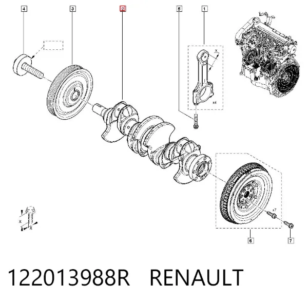 Cigüeñal 122013988R Renault (RVI)