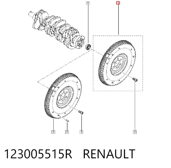 Volante motor 123005515R Renault (RVI)