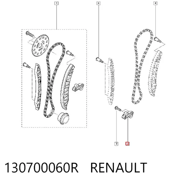 Tensor de cadena de distribución 130700060R Renault (RVI)