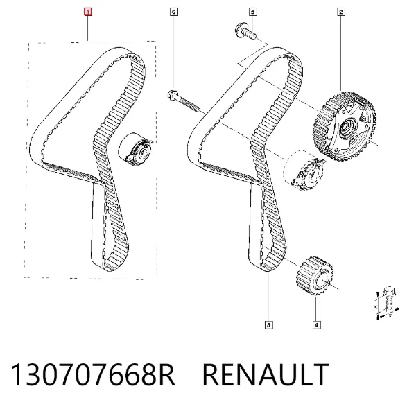 Kit de distribución 130707668R Renault (RVI)