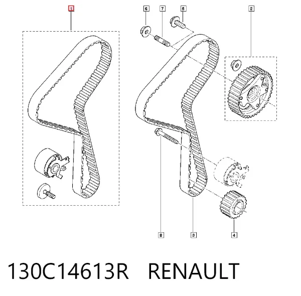 Kit de distribución 130C14613R Renault (RVI)