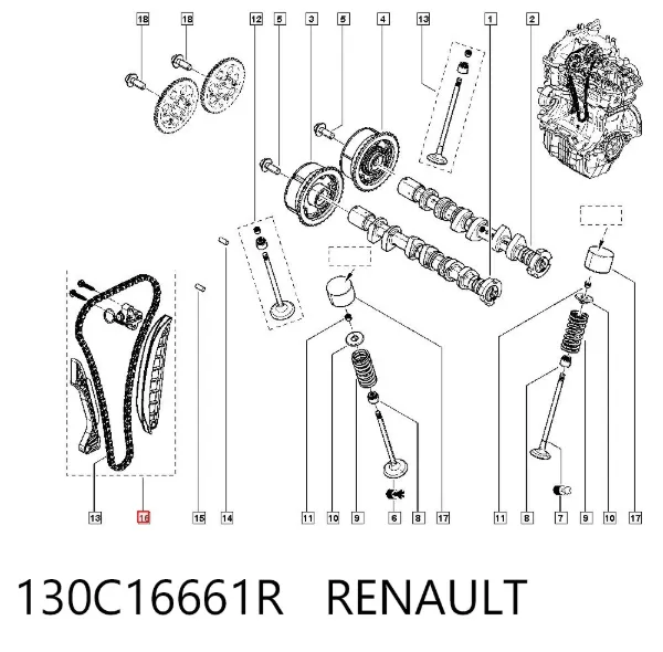 Bloque de cilindros del motor 130C16661R Renault (RVI)