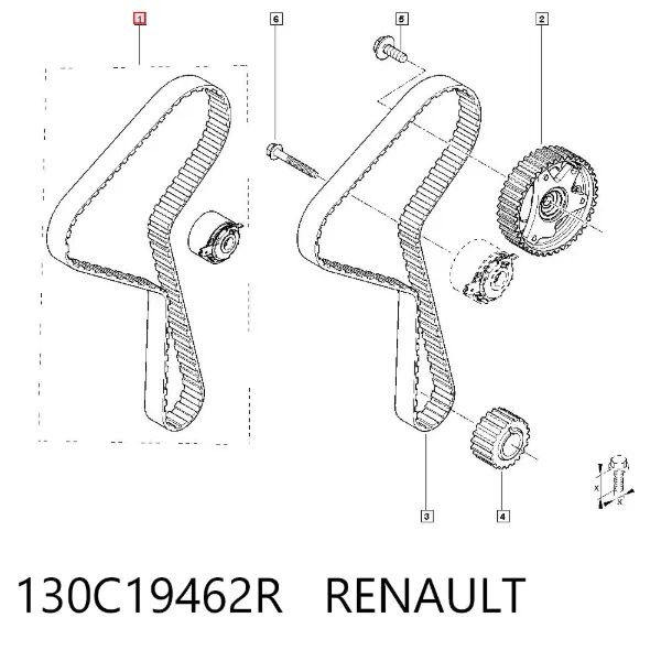 Kit de distribución 130C19462R Renault (RVI)
