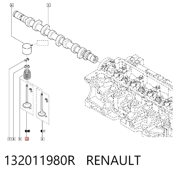 Válvulas de admisión 132011980R Renault (RVI)
