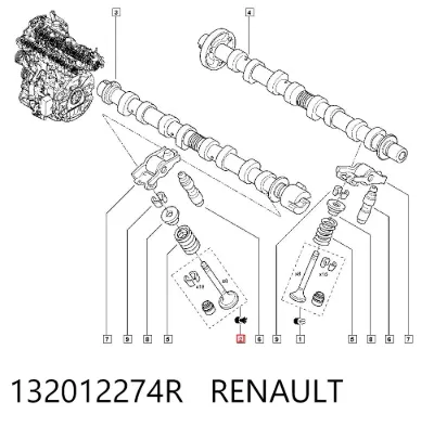 Válvula de admisión RENAULT 132012274R