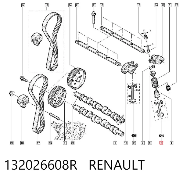 Válvula escape 132026608R Renault (RVI)