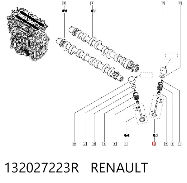Válvula escape 132027223R Renault (RVI)