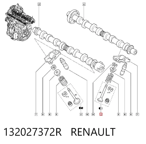 Válvula escape 132027372R Renault (RVI)