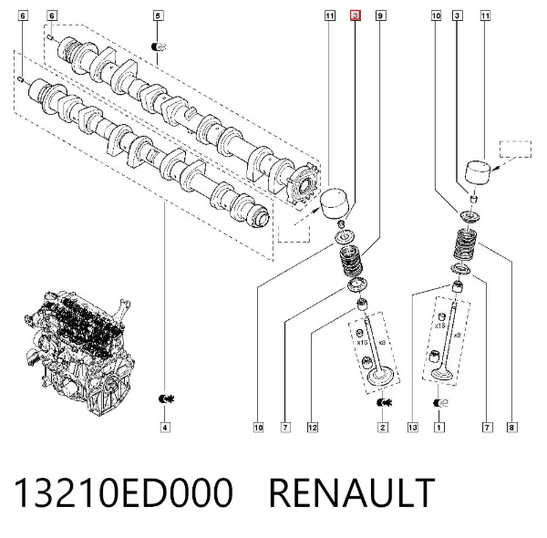 Chaveta De Sujecion De Valvula 13210ED000 Renault (RVI)