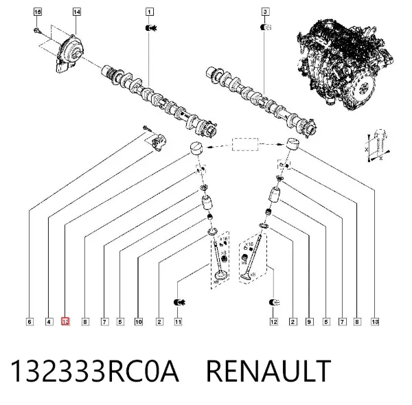 Taqués hidráulicos 132333RC0A Renault (RVI)