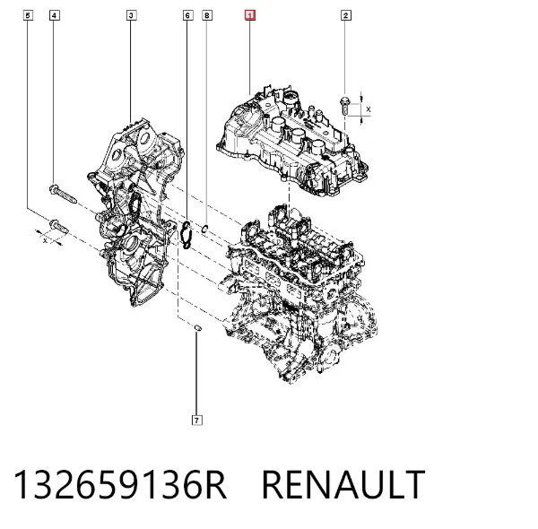 Tapa de balancines 132659136R Renault (RVI)