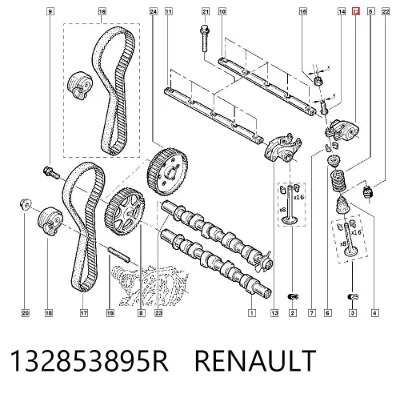 Balancín de válvula RENAULT 132853895R