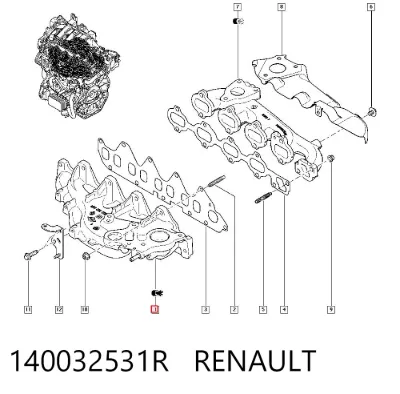 Colector de admisión RENAULT 140032531R