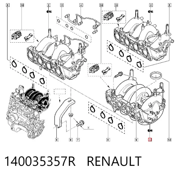 Colector de admisión Renault SANDERO II STEPWAY