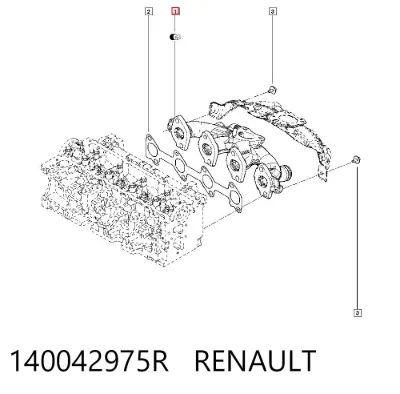 Colector de escape RENAULT 140042975R