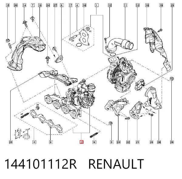 Turbocompresor 144101112R Renault (RVI)