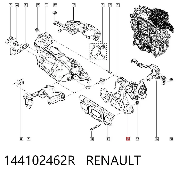 Turbocompresor 144102462R Renault (RVI)