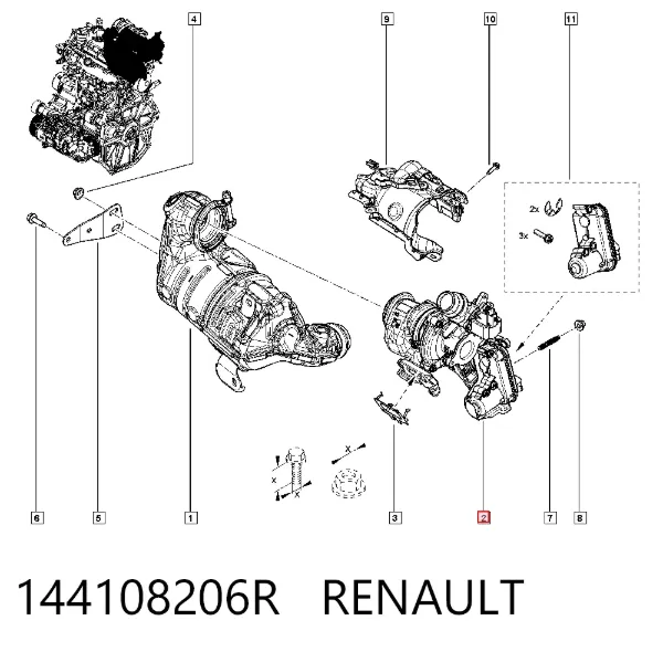 Turbocompresor 144108206R Renault (RVI)