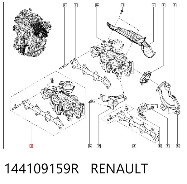 Turbocompresor 144109159R Renault (RVI)