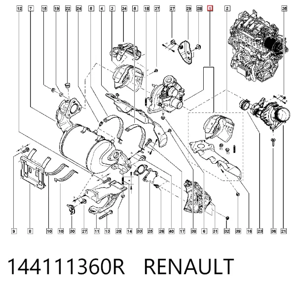 Turbocompresor 144111360R Renault (RVI)