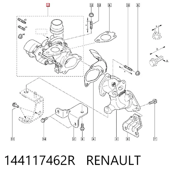 Turbocompresor 144117462R Renault (RVI)
