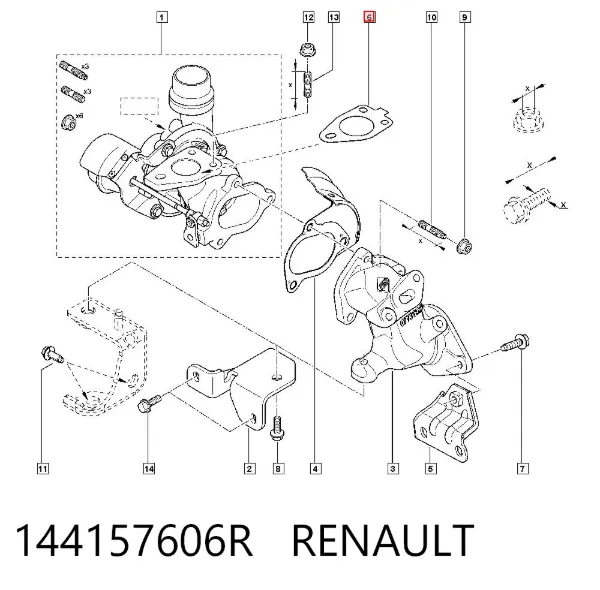 Junta de compresor 144157606R Renault (RVI)