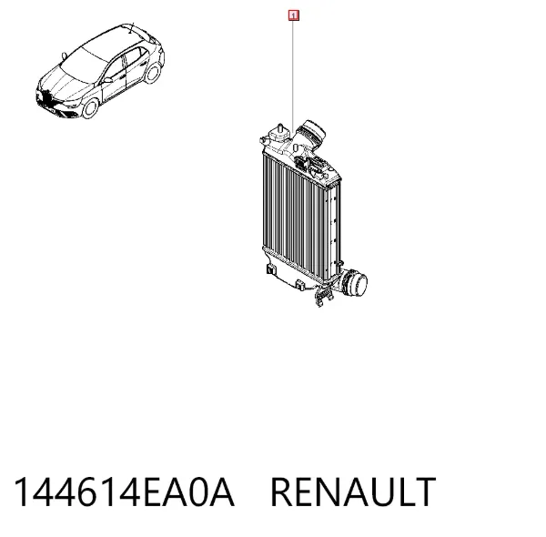 Intercooler 144614EA0A Renault (RVI)
