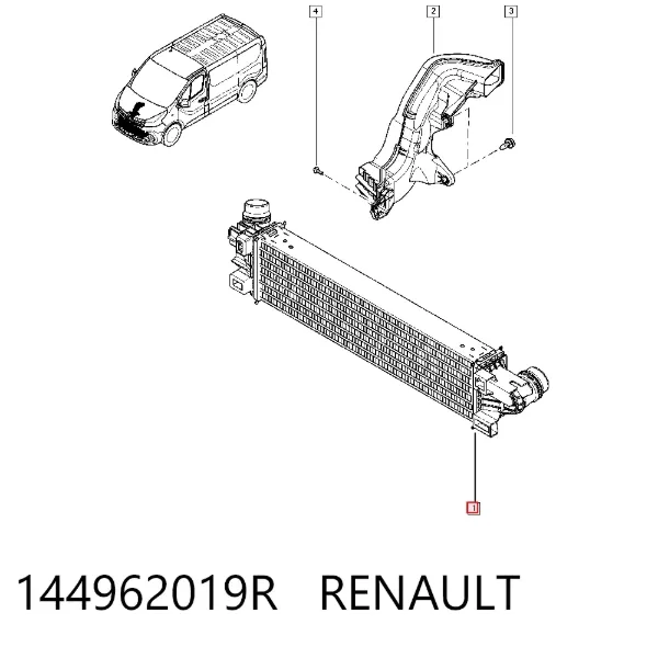 Intercooler 144962019R Renault (RVI)