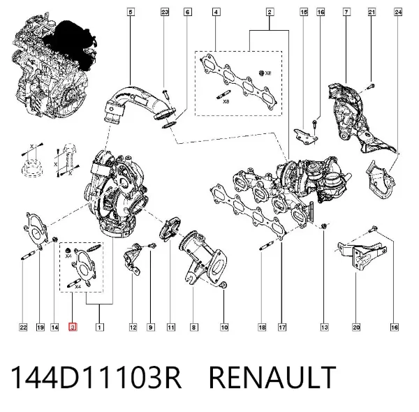 Junta De Turbina 144D11103R Renault (RVI)