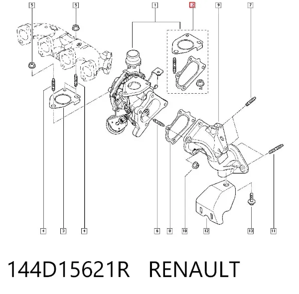 Junta De Turbina 144D15621R Renault (RVI)