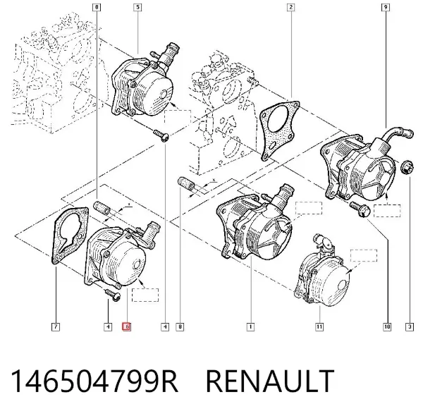 Bomba de vacío 146504799R Renault (RVI)