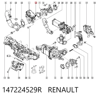 Junta de válvula EGR RENAULT 147224529R