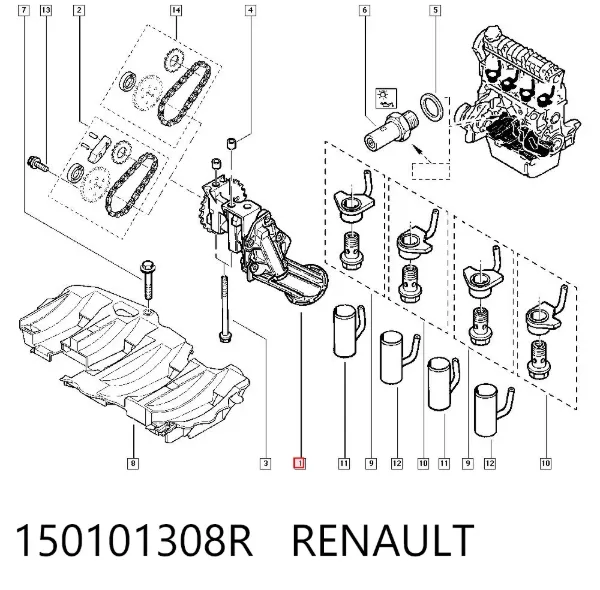Bomba De Aceite 150101308R Renault (RVI)
