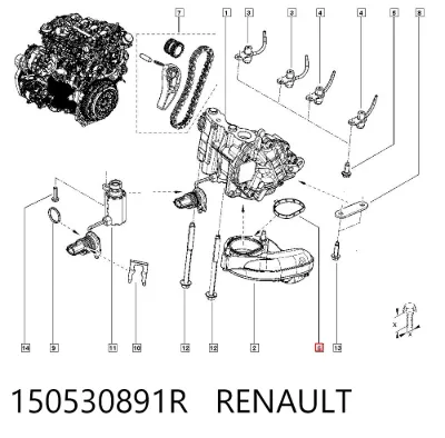 Junta de la bomba de aceite RENAULT 150530891R